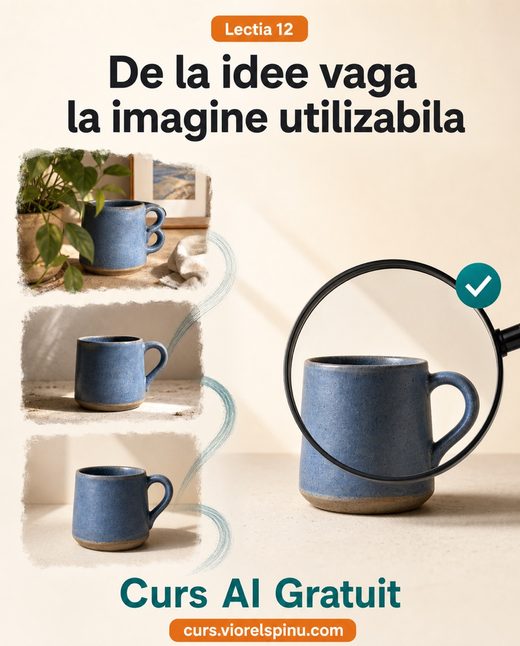 Coperta lecției 12: De la idee vagă la imagine utilizabilă