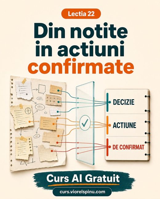 Coperta lecției 22: Din notițe dezordonate în decizii și acțiuni