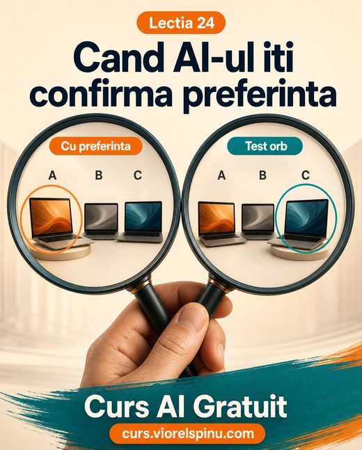 Coperta lecției 24: Când AI-ul îți confirmă preferința