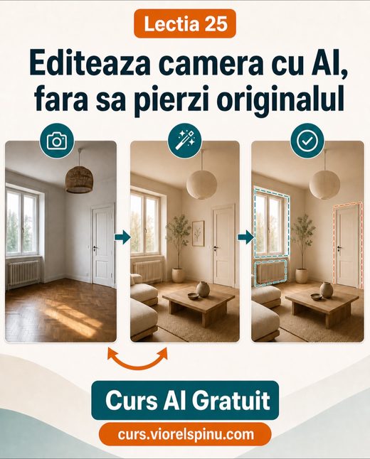Coperta lecției 25: Design interior cu AI