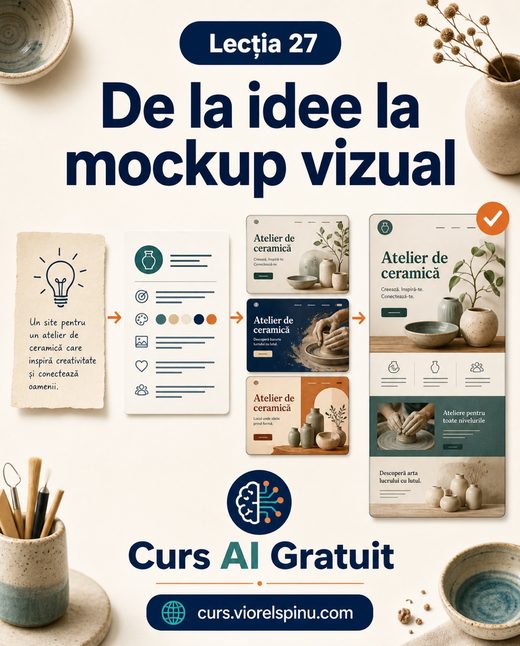 Coperta lecției 27: Website Design cu AI