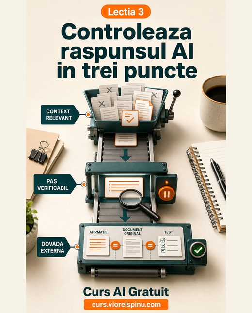 Coperta lecției 3: Contextul, pașii și dovezile fac rezultatul AI controlabil