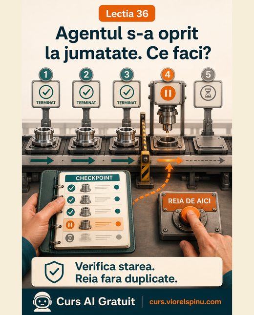 Coperta lecției 36: Agentul s-a oprit la jumătate. Ce faci?