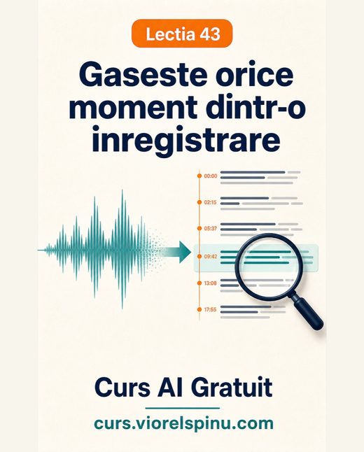 Coperta lecției 43: Din voce în text: transcrierea audio cu AI