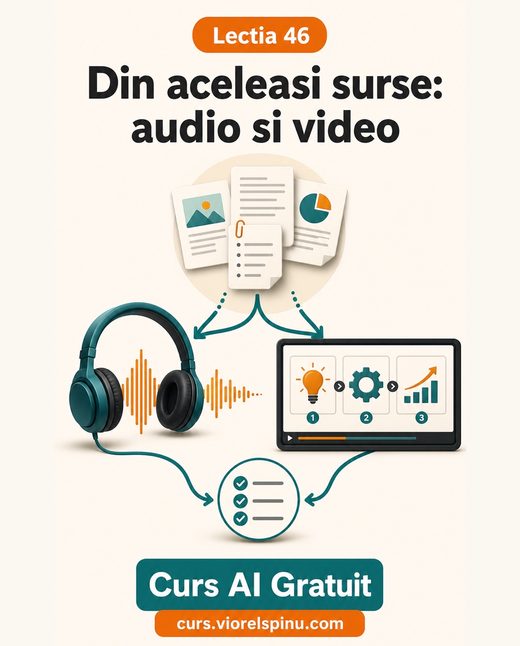 Coperta lecției 46: Gemini Notebook: din surse în Audio și Video Overview