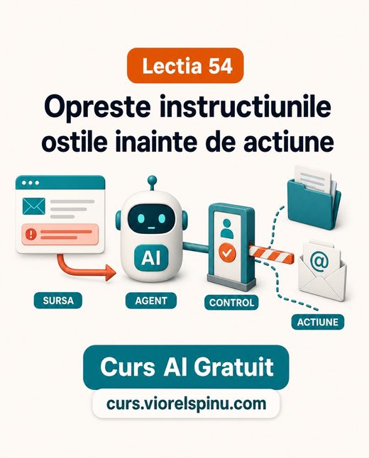 Coperta lecției 54: Securitatea AI: cum recunoști instrucțiunile ostile și limitezi riscul
