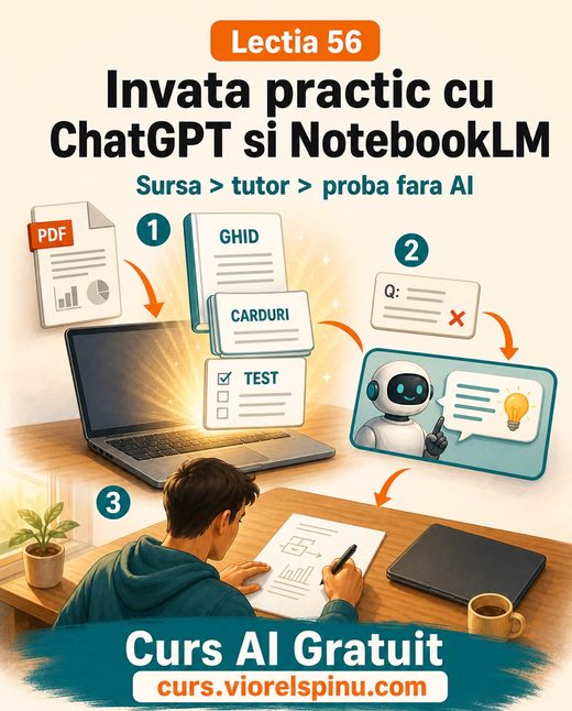 Coperta lecției 56: Învață practic cu ChatGPT și NotebookLM