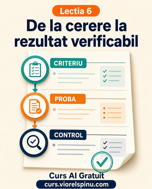 Coperta lecției 6: De la cerere la rezultat verificabil