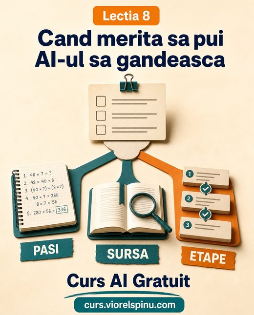 Coperta lecției 8: Când merită să pui AI-ul să gândească